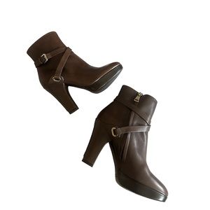 Ralph Lauren Collection Italy Heeled Boots Brown 7.5